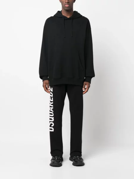Spodnie Dsquared2 z nadrukiem czarne