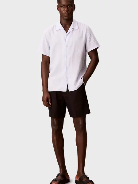 Льняные шорты Calvin Klein черные
