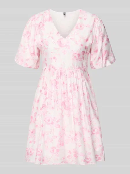 Taliowana sukienka casualowa z mieszanki model BLISS' Vero Moda różowa