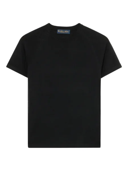 Pulover Brooks Brothers cu decolteu rotund scurt negru