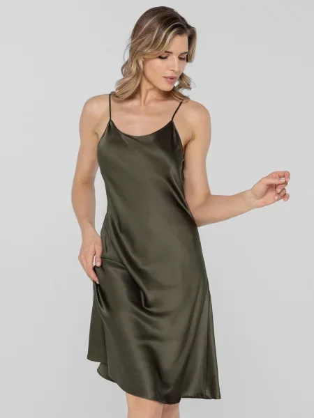 Шовкова нічна сорочка Marc&andre зелена