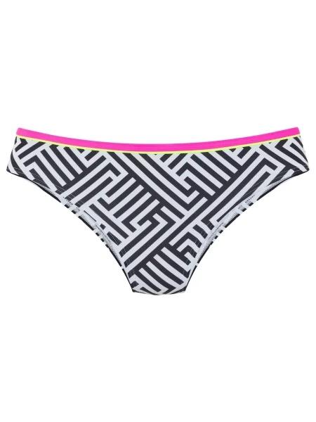 BUFFALO Slip costum de baie roz pal / negru / murdar alb