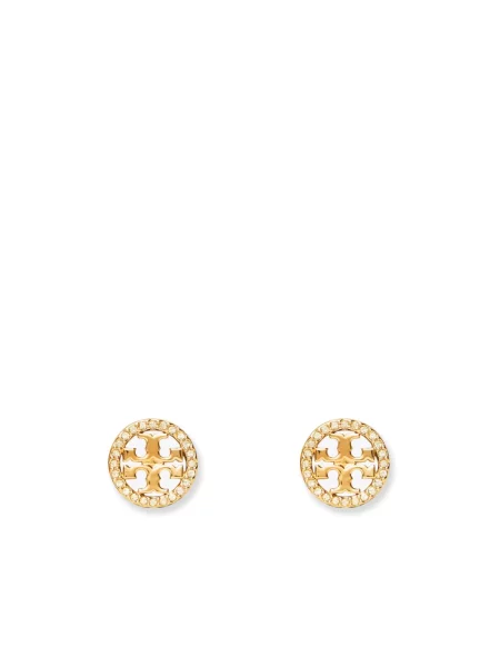 Kryształ górski kolczyki Tory Burch żółte