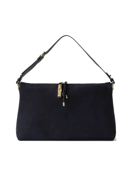 Furla Torebka Debby M Hobo Granatowy niebieska