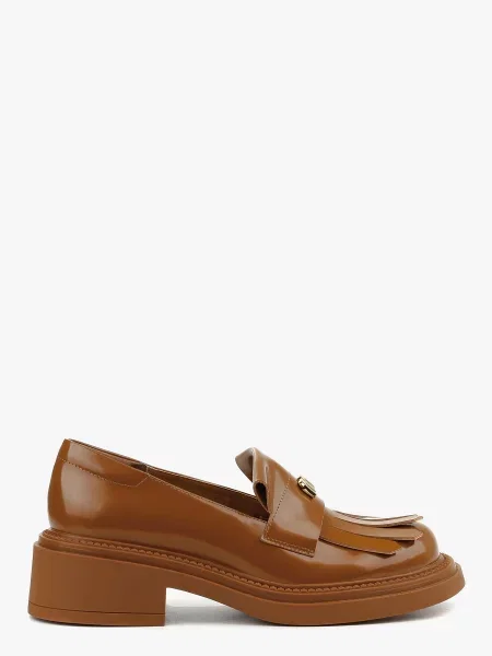 Лофери LeBERDES лакова натуральна шкіра коричневий