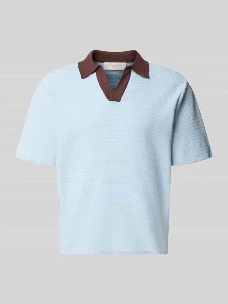 Koszulka polo o kroju regular fit z dekoltem w serek model COTEDAZUR' Jack & Jones