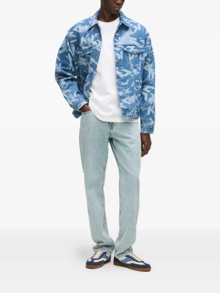 Τζιν Karl Lagerfeld Jeans σχέδιο με πέντε τσέπες μπλε