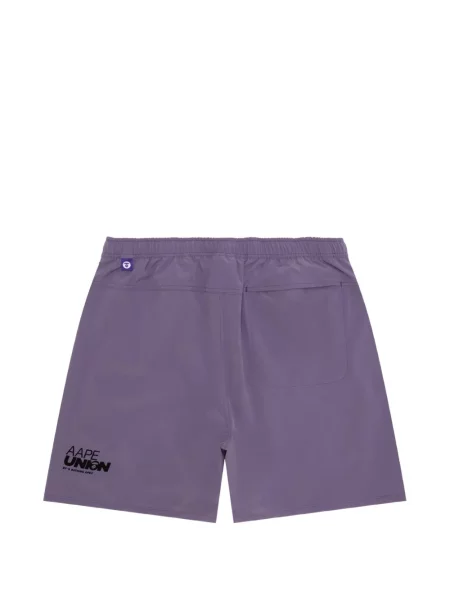 Pantaloni scurți Aape By A Bathing Ape cu autograf violet