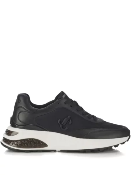 Sneakerși Jimmy Choo cu șireturi din dantelă negru