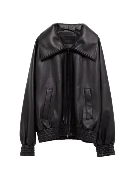 Geanta de piele Balenciaga cu autograf negru