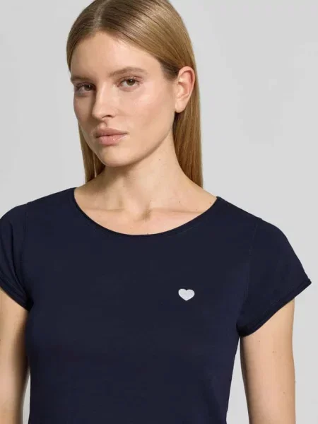 T-shirt z haftem i okrągłym dekoltem Christian Berg Woman