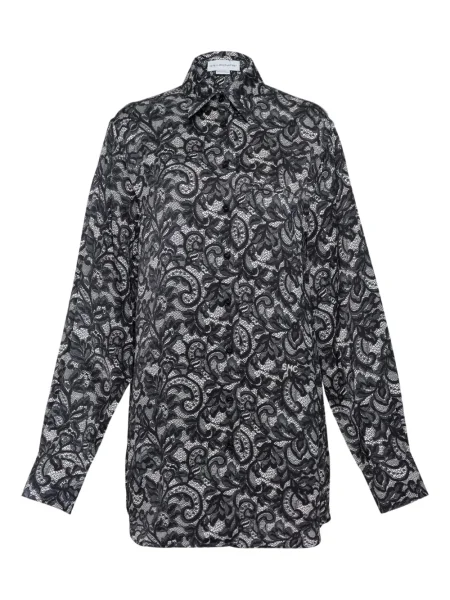 Cămașă Stella Mccartney cu imagine din dantelă negru