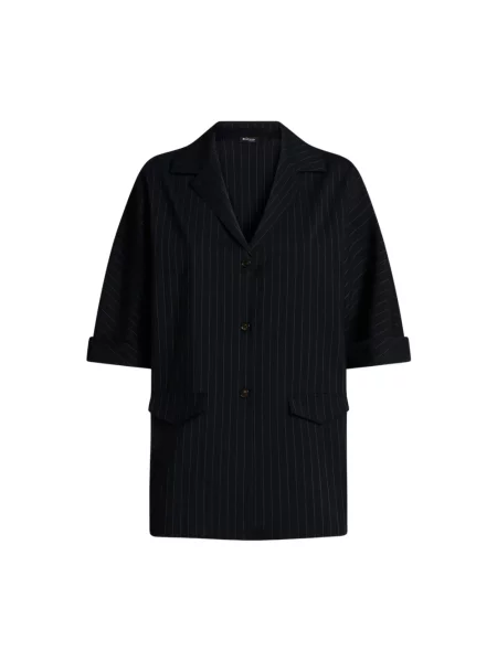 Koszula Kiton wełniana w paski czarna