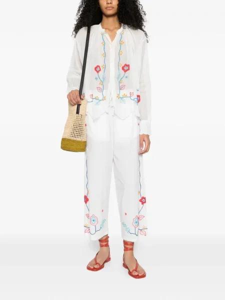 Cămașă Forte_forte cu model floral alb