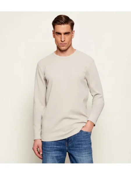 Hosszú ujjú póló Boss Orange bézs