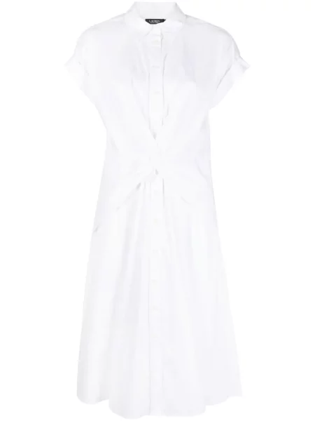 Scurt rochie tip cămașă Lauren Ralph Lauren alb