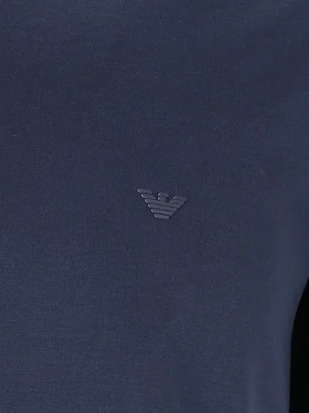 Μπλούζα Emporio Armani lyocell μπλε