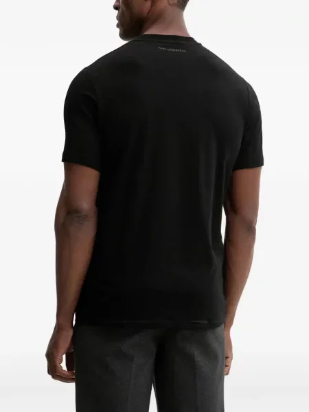 Tricou Karl Lagerfeld cu autograf negru