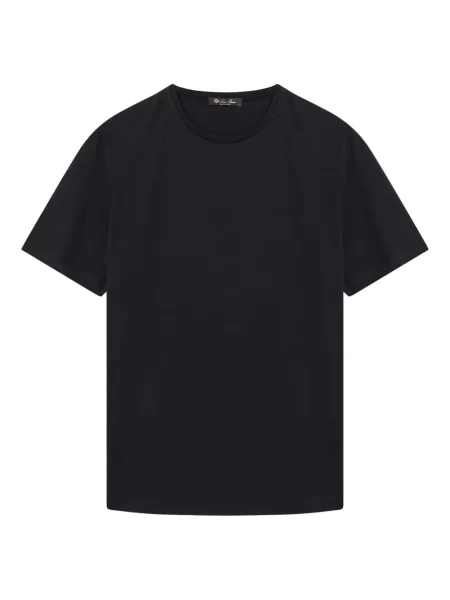 Тениска Loro Piana с кръгло деколте синьо