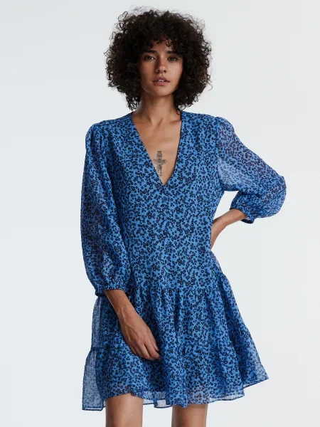 EDITED Rochie tip bluză Eileen' albastru