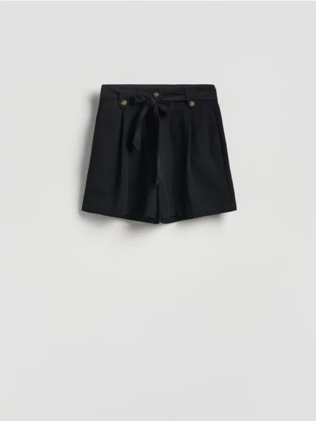 Reserved Шорти з зав’язкою чорний