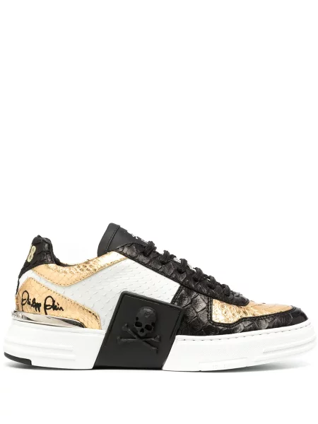 Top Philipp Plein cu șireturi din dantelă negru
