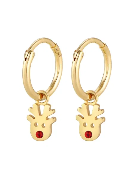 ELLI Uhani zlata rdeča