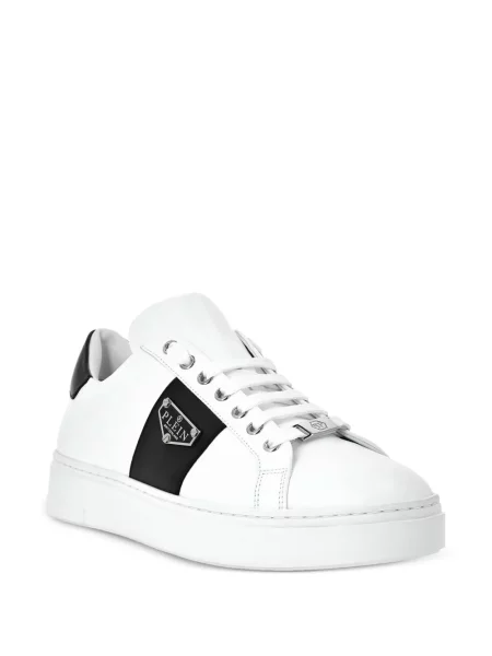 Iš natūralios odos sportbačiai Philipp Plein balta