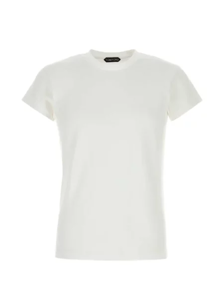 Tricou Tom Ford cu decolteu rotund alb