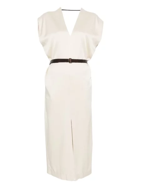 Rochie midi Brunello Cucinelli cu decolteu în V