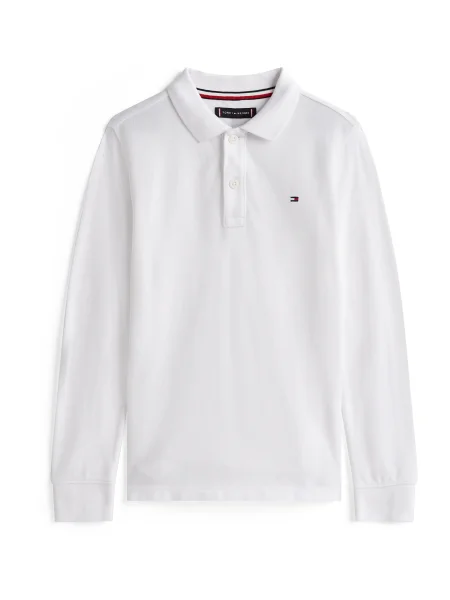 TOMMY HILFIGER Tricou Essential Regular Fit Long Sleeve bleumarin / roșu alb