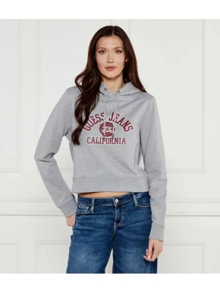 Guess Jeans Pulóver | Cropped Fit szürke