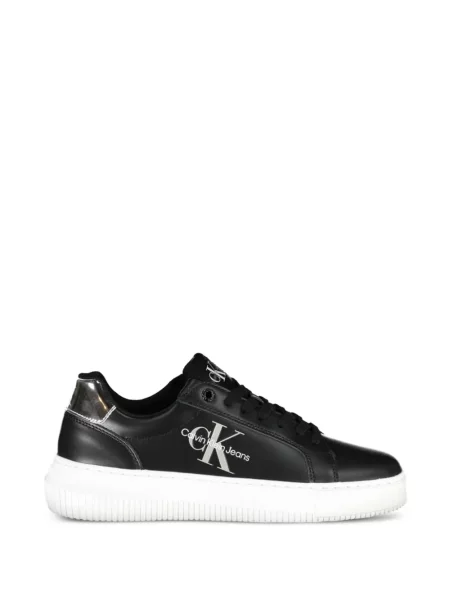Fűzős csipkés sneaker Calvin Klein nyomtatás fekete