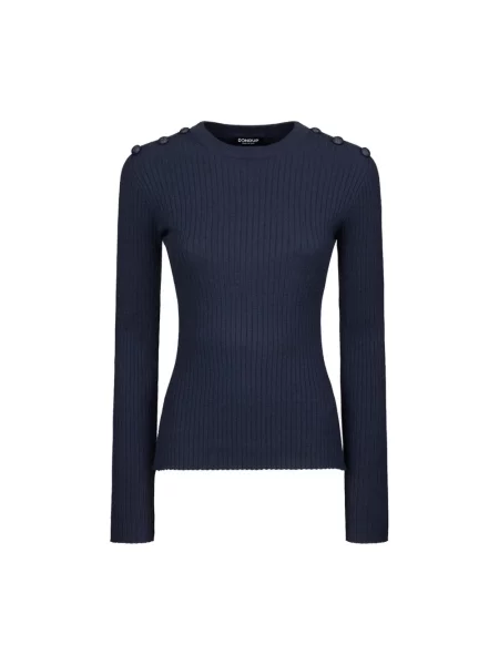 Sweter Dondup z długim rękawem niebieski