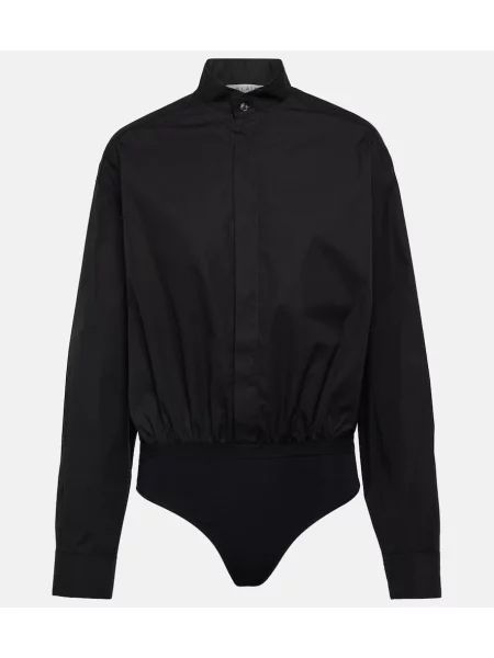 Top Alaã¯a popelinowy czarny