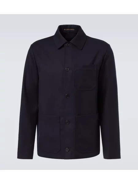 Geacă Slowear de lână albastru