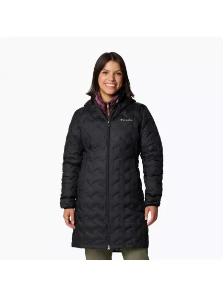 Palton Columbia Delta Ridge II Long Down pentru femei negru