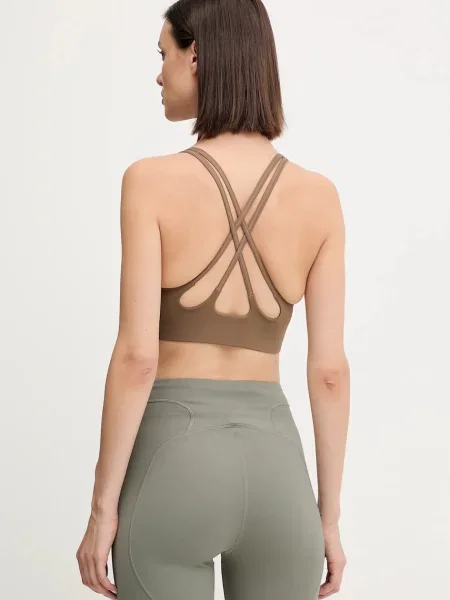 Sportovní podprsenka adidas by Stella McCartney hnědá