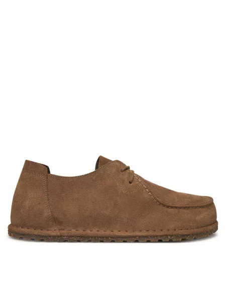 Semišové šněrovací polobotky Birkenstock béžové