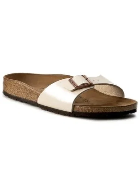 BIRKENSTOCK Saboți Madrid alb perlat bej