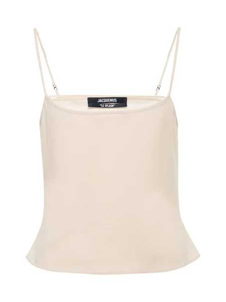 Top Jacquemus de lână alb