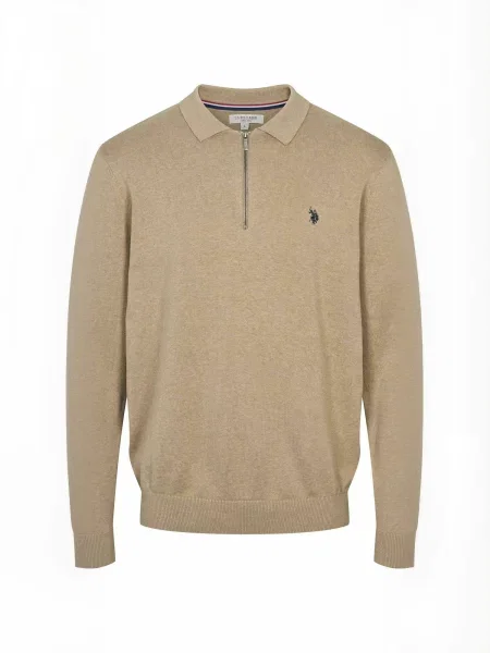 U.S. POLO ASSN. Pulover UMSanka amestecat bej