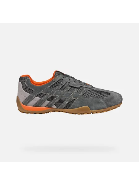 Pantofi Geox cu model piele de șarpe gri