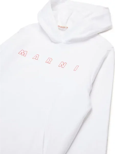 Bluza z kapturem dziecięca Marni biała