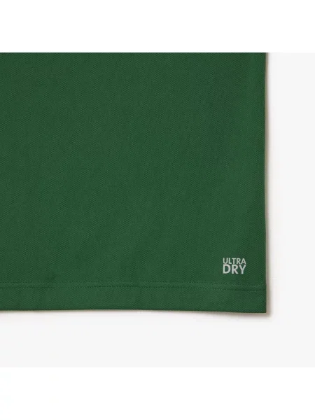 Lacoste T-Shirt Z Okrągłym Dekoltem Z Nadrukiem Relaxed Fit zielony