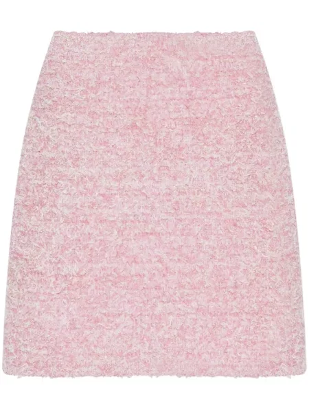 Mała mały spódnica mini Balenciaga tweedowa różowa