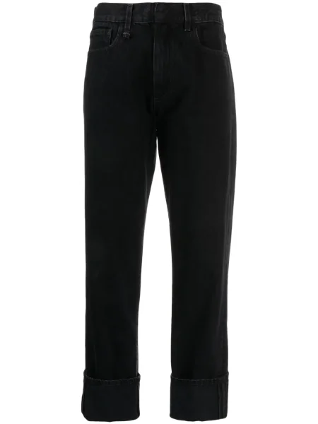 Boyfriendy R13 z niską talią czarne