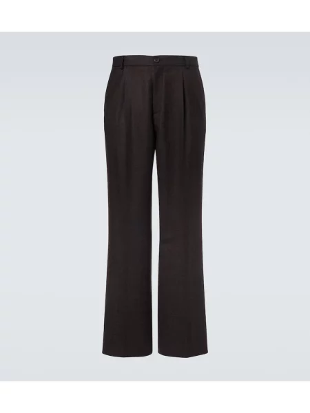 Pantaloni Dries Van Noten de lână maro