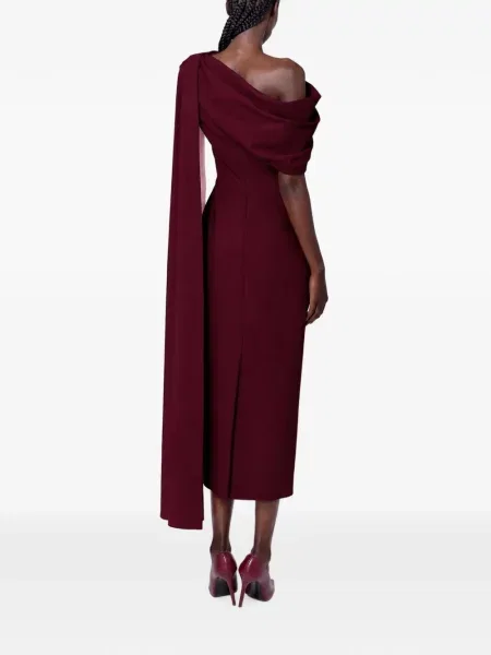 Rochie midi Roksanda drapată roșu