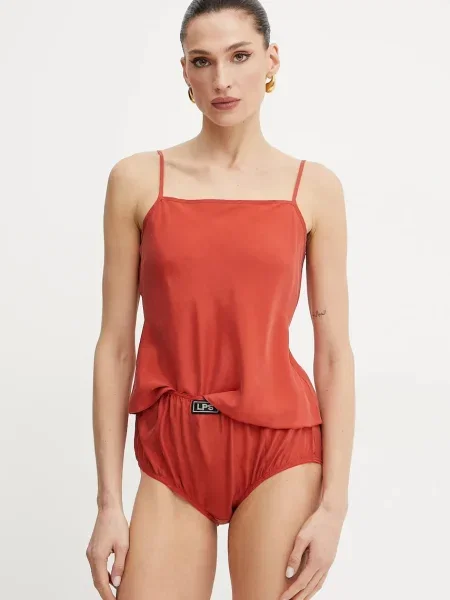 Top z jedwabiu Max&co. pomarańczowy